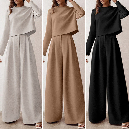 Women's Wide Leg Co-Ord Set – Effortless Chic Two-Piece