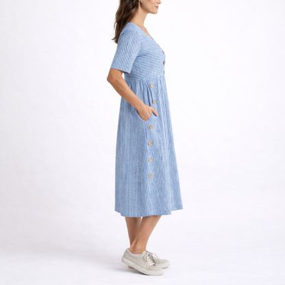 Striped Midi Dress – Lightweight Everyday Summer Dress