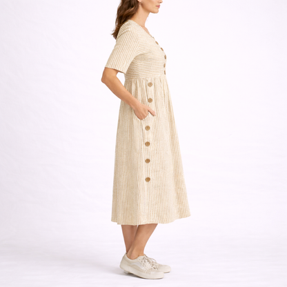 Striped Midi Dress – Lightweight Everyday Summer Dress
