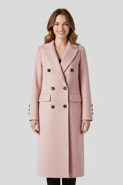 Women's button closure coat – back view