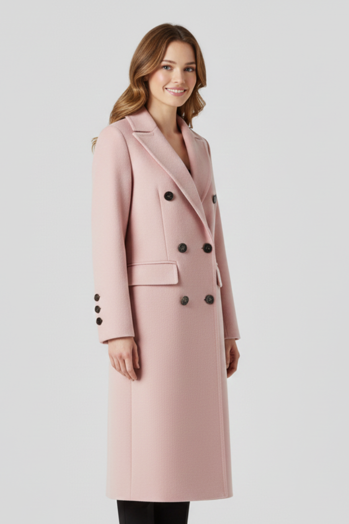 Lapel collar coat – collar detail closeup