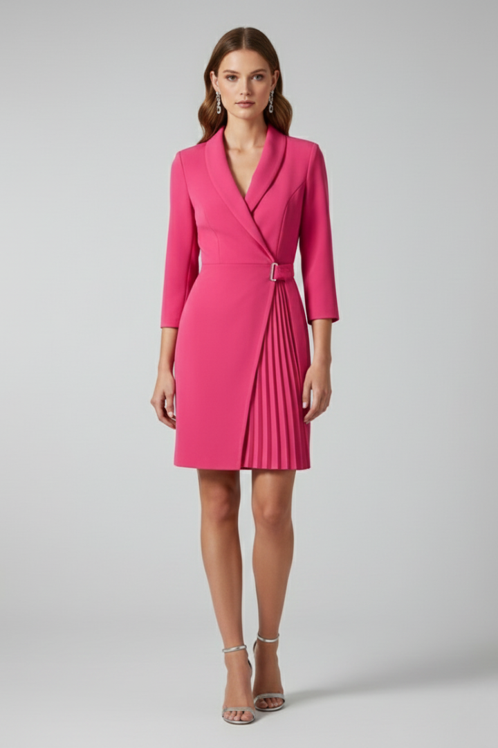 Women's Blazer Dress – Notched Collar Tailored Mini