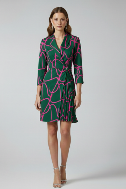 Women's Blazer Dress – Notched Collar Tailored Mini