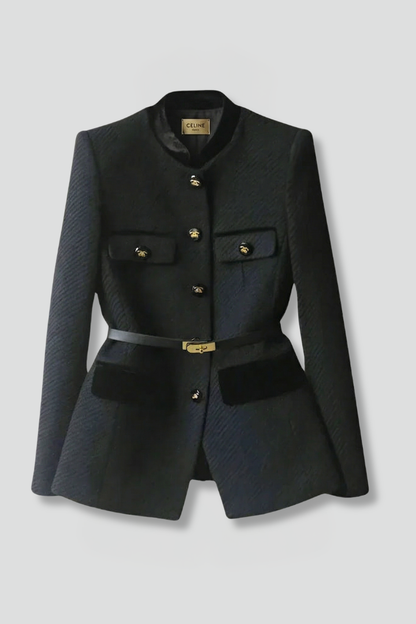 Women's Belted Blazer – Waist Tie Tailored Jacket