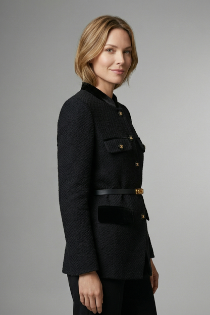 Women's Belted Blazer – Waist Tie Tailored Jacket
