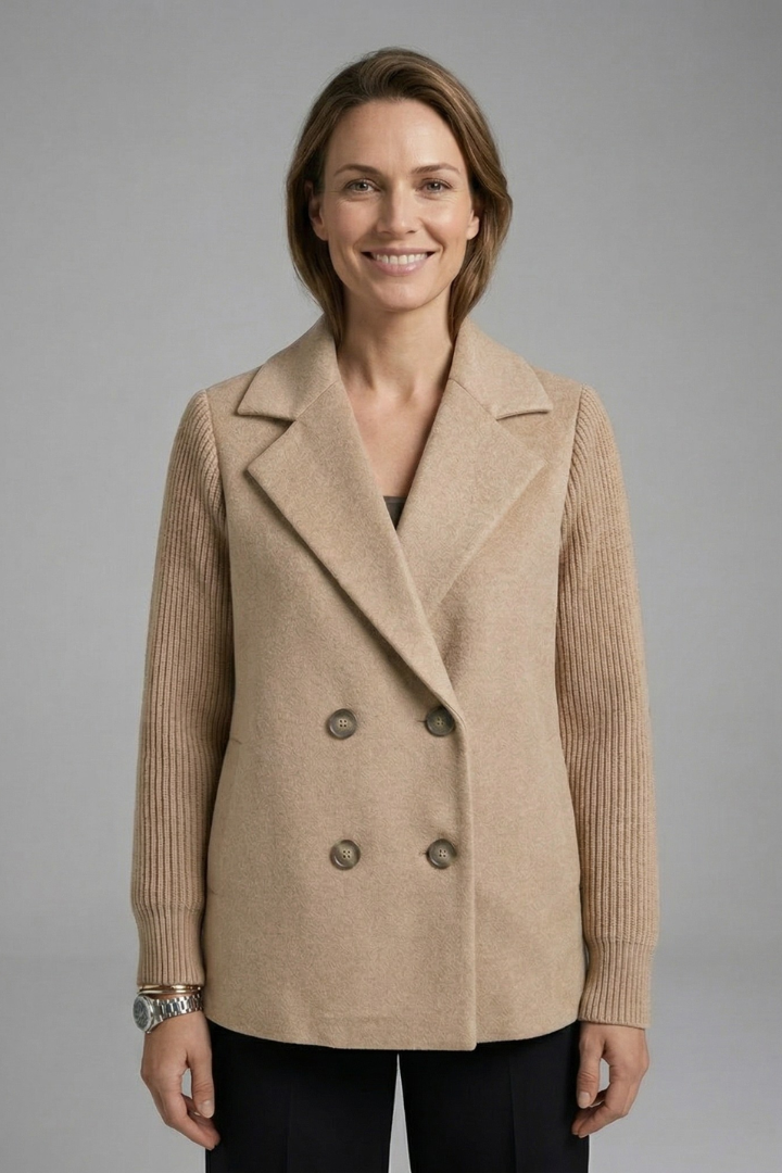 Women's Classic Blazer – Lapel Collar Button Front Jacket