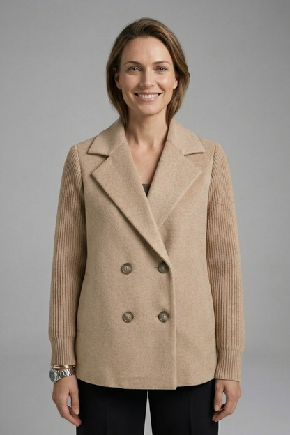 Women's Classic Blazer – Lapel Collar Button Front Jacket