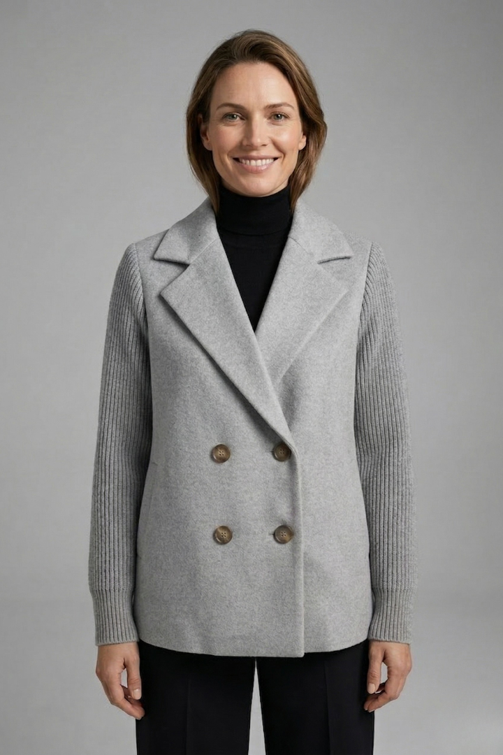 Women's Classic Blazer – Lapel Collar Button Front Jacket