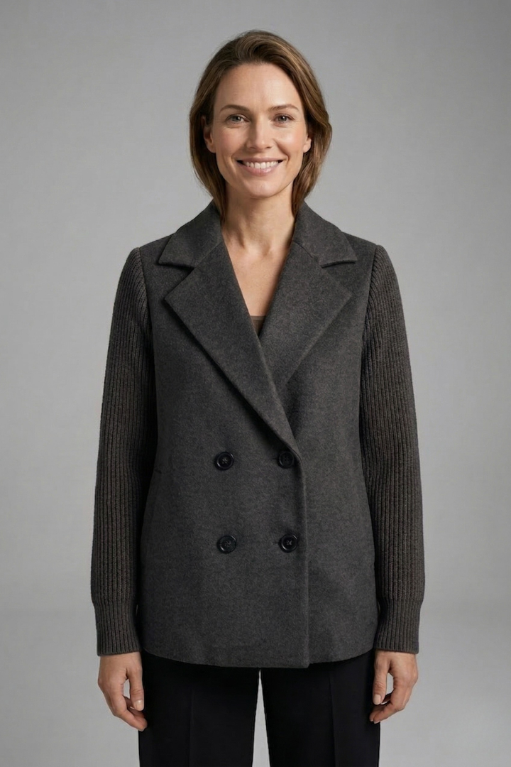 Women's Classic Blazer – Lapel Collar Button Front Jacket