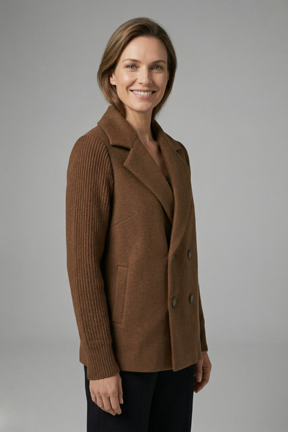 Women's Classic Blazer – Lapel Collar Button Front Jacket