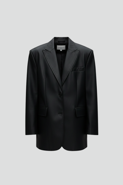 Women's Oversized Blazer – Notched Lapel Relaxed Fit