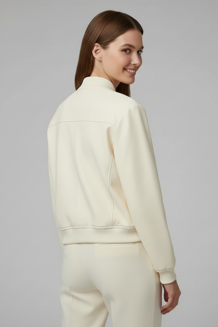 Women's bomber jacket – baseball collar detail