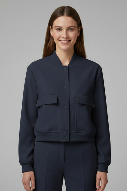 Women's cropped bomber – casual styling