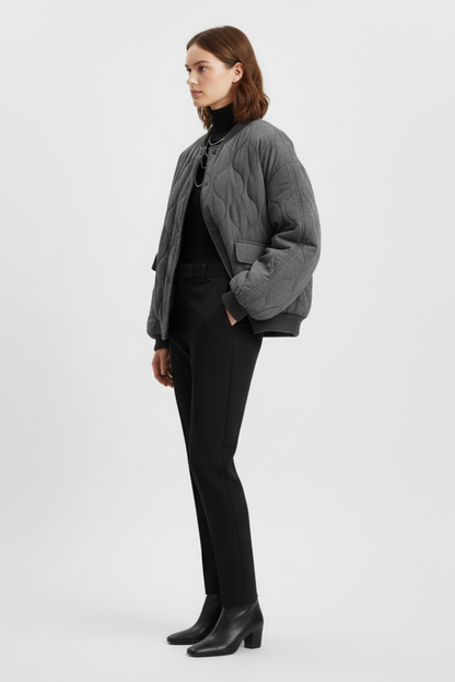 Quilted bomber jacket – back view