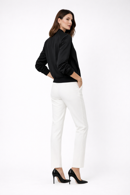 Zip-up bomber jacket – back view