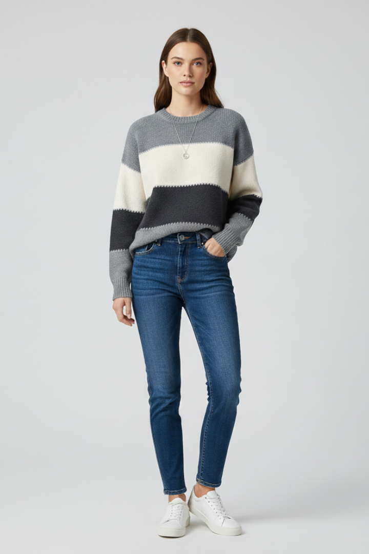 Striped sweater – alternate colourway