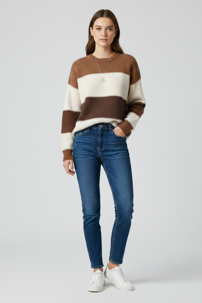Women's striped pullover – casual styling