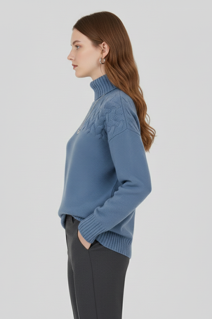 Cable knit sweater – back view