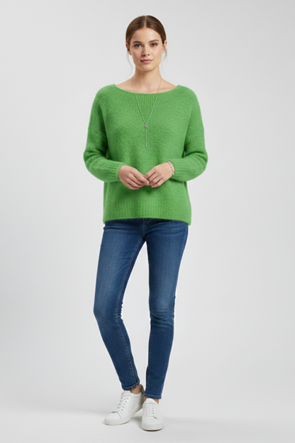Brushed knit pullover – full view