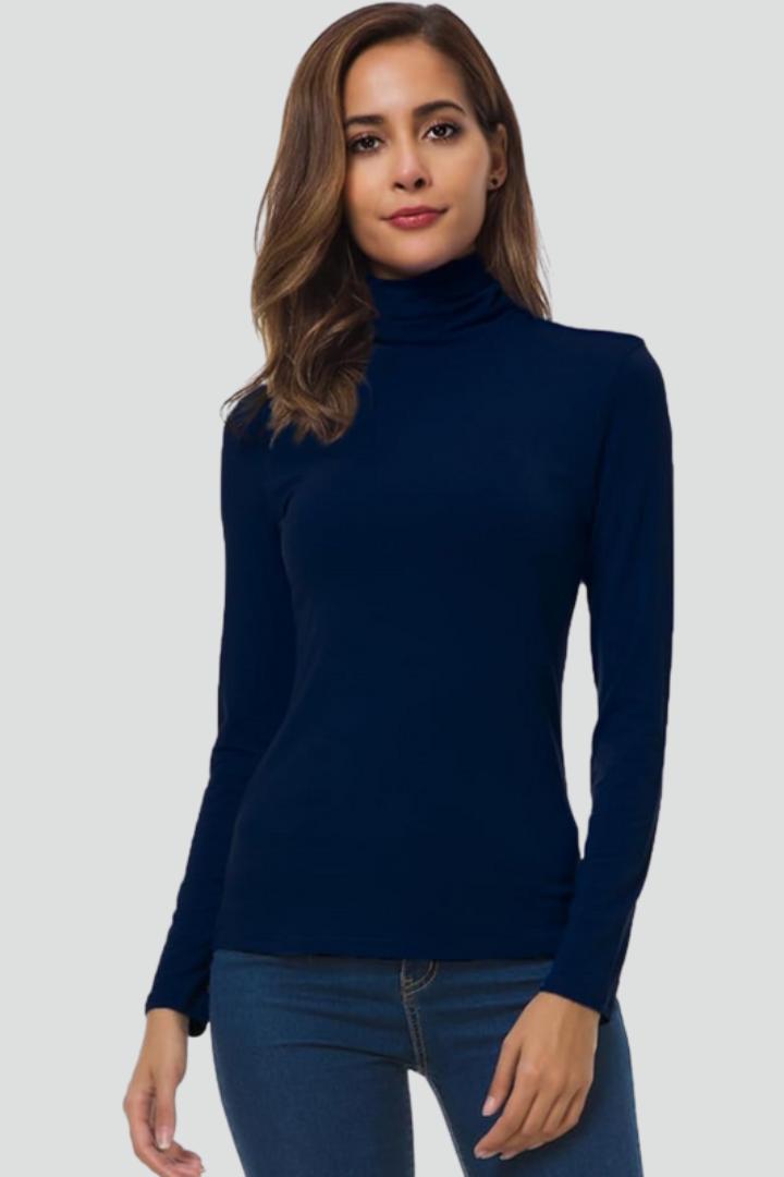 Women's Turtleneck Sweater – Classic Knit Pullover