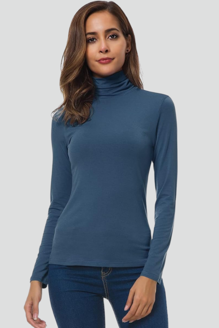 Women's Turtleneck Sweater – Classic Knit Pullover