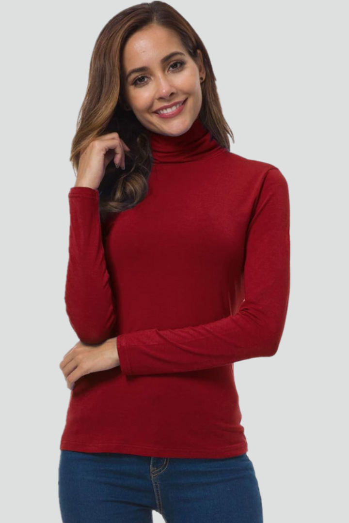 Turtleneck pullover – neckline detail