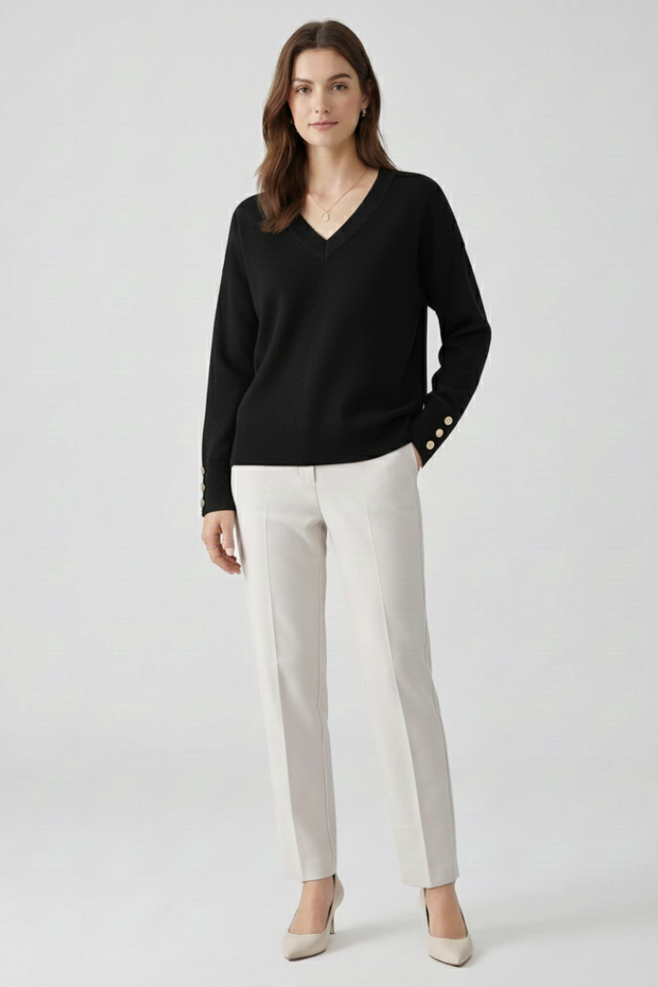 Dropped shoulder sweater – outfit pairing