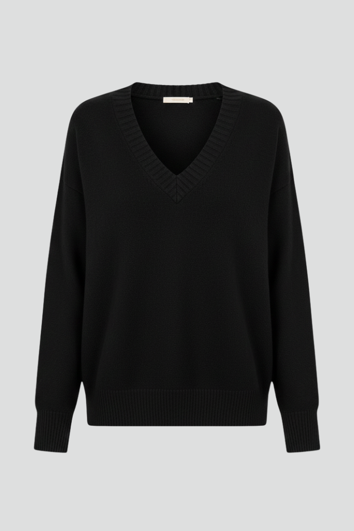 Women's v-neck pullover sweater – front view