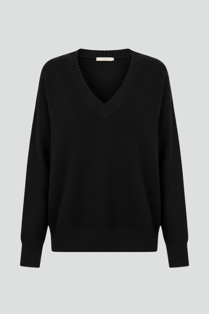 Women's v-neck pullover sweater – front view