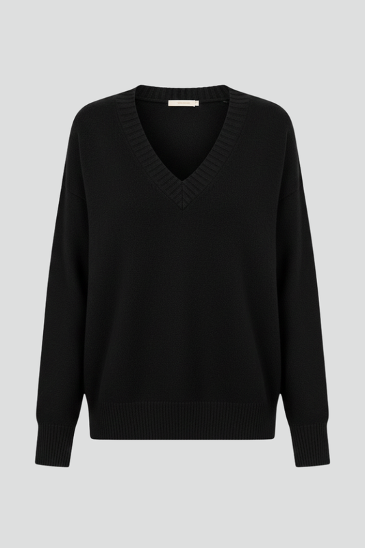 Women's v-neck pullover sweater – front view
