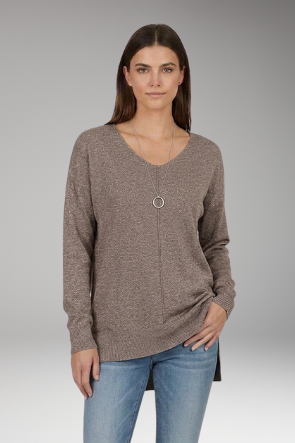 Chevron knit pullover – textured pattern detail