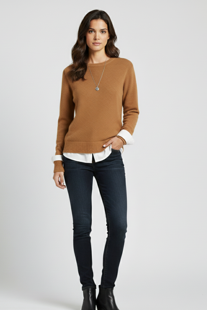 Women's round neck knit – full view