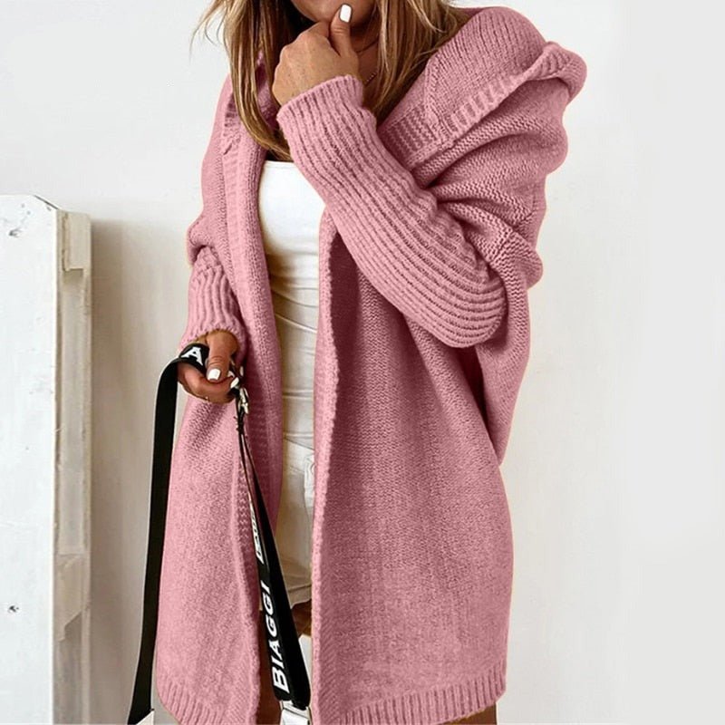 Women's hooded cardigan – styled view