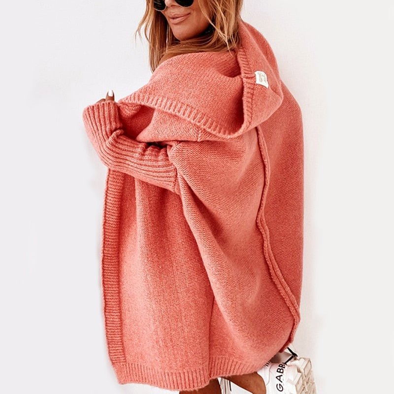 Longline hooded cardigan – alternate colour