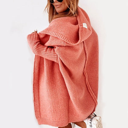 Longline hooded cardigan – alternate colour