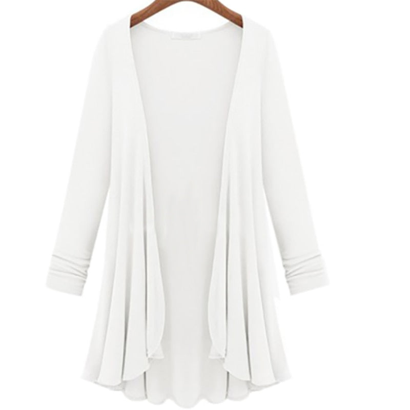 Ruffled cardigan – full view