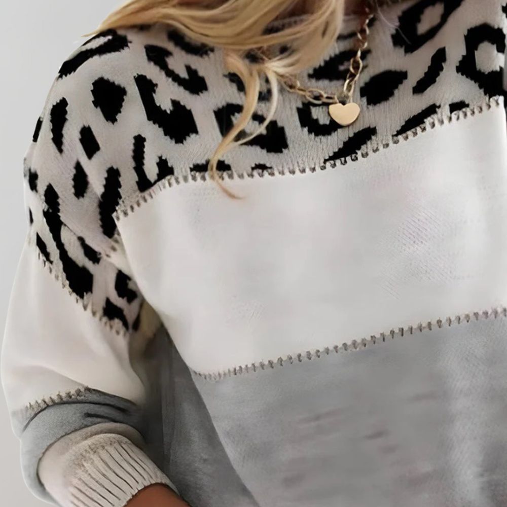 Leopard print knit – back view