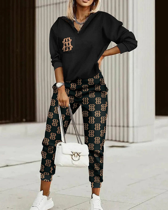 Women's Modern Tracksuit Set – Cozy Two-Piece Athleisure