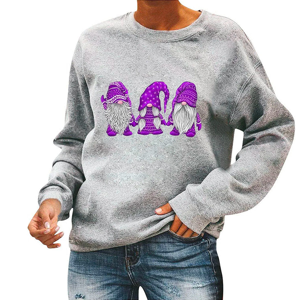 Festive knit pullover – back view