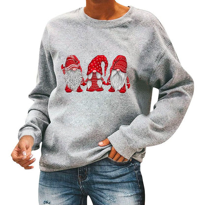 Women's festive graphic sweater – holiday knit front view