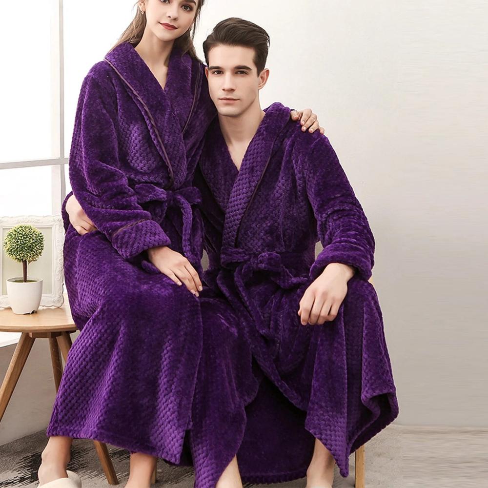 Women's Fleece Bathrobe – Warm Hooded Dressing Gown