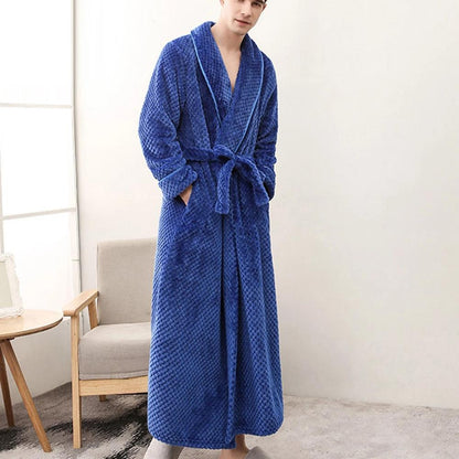 Women's Fleece Bathrobe – Warm Hooded Dressing Gown