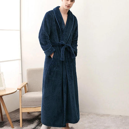 Women's Fleece Bathrobe – Warm Hooded Dressing Gown
