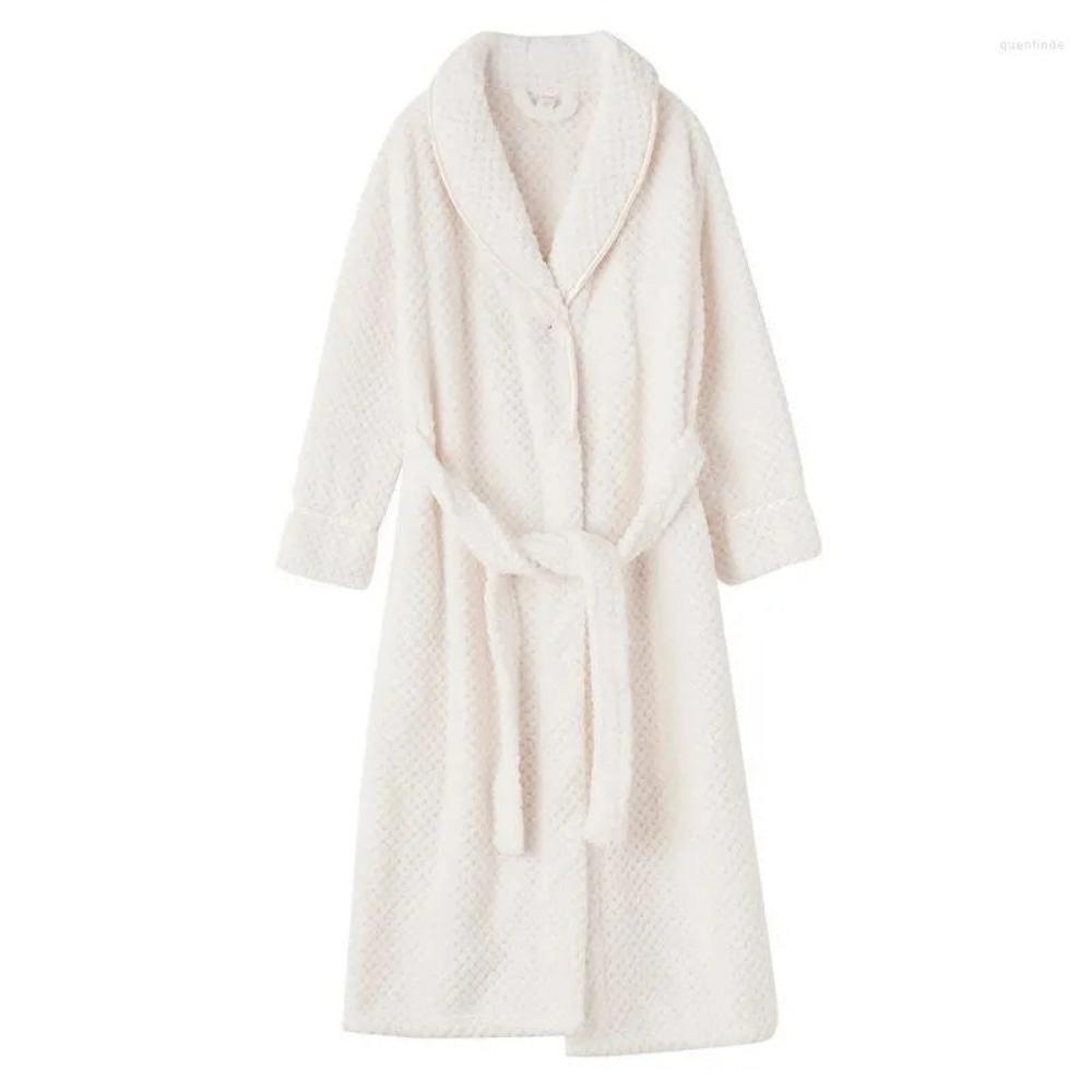 Women's Fleece Bathrobe – Warm Hooded Dressing Gown