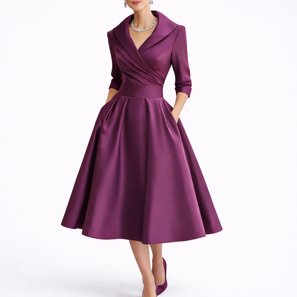 Chic Midi Dress – Women's Structured Occasion Dress