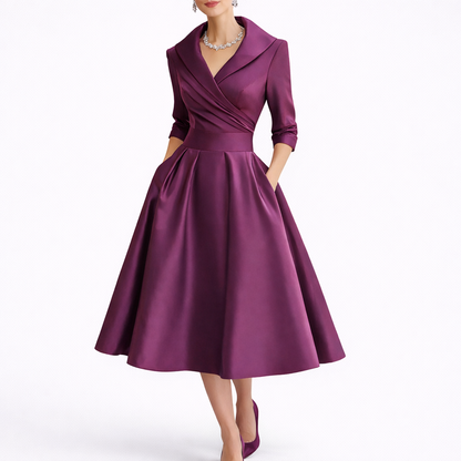 Chic Midi Dress – Women's Structured Occasion Dress