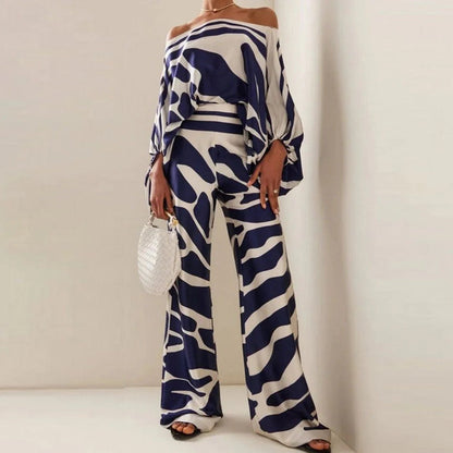 Women's Off-Shoulder Wide Leg Set – Summer Co-Ord