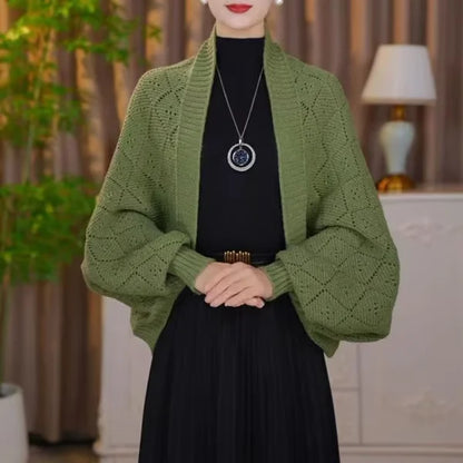 Scarf collar cardigan – alternate colour