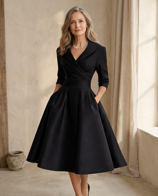 Chic Midi Dress – Women's Structured Occasion Dress
