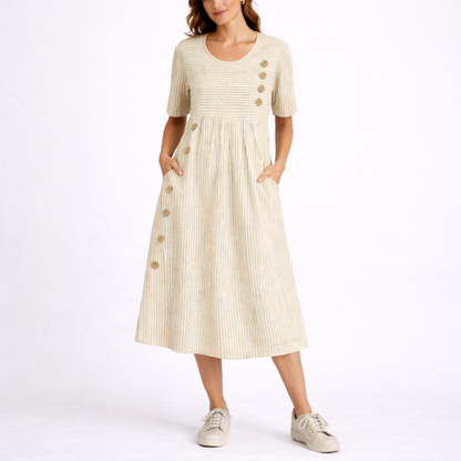 Striped Midi Dress – Lightweight Everyday Summer Dress